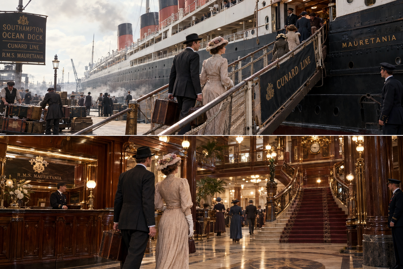 Cruise passengers and Southampton waterfront heritage